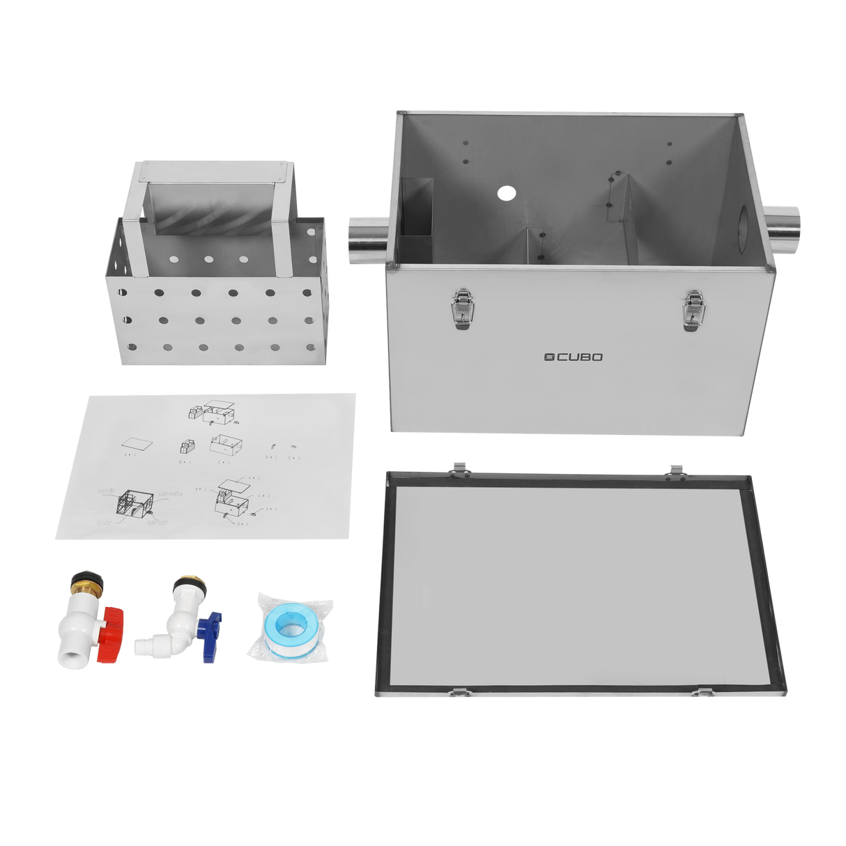 CUBO 16L Grease Trap Stainless Steel CS-GT16
