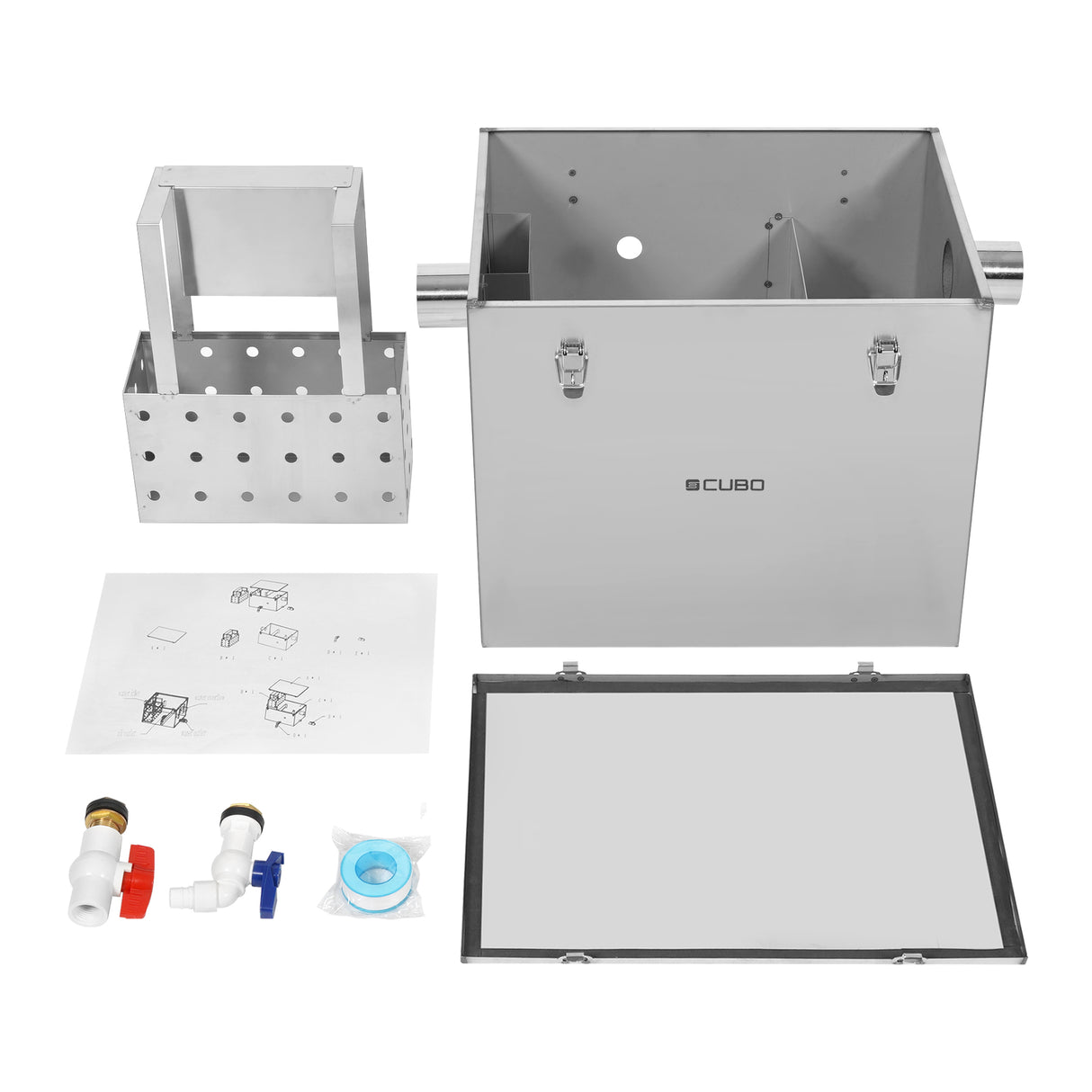 CUBO 37L Grease Trap Stainless Steel CS-GT37