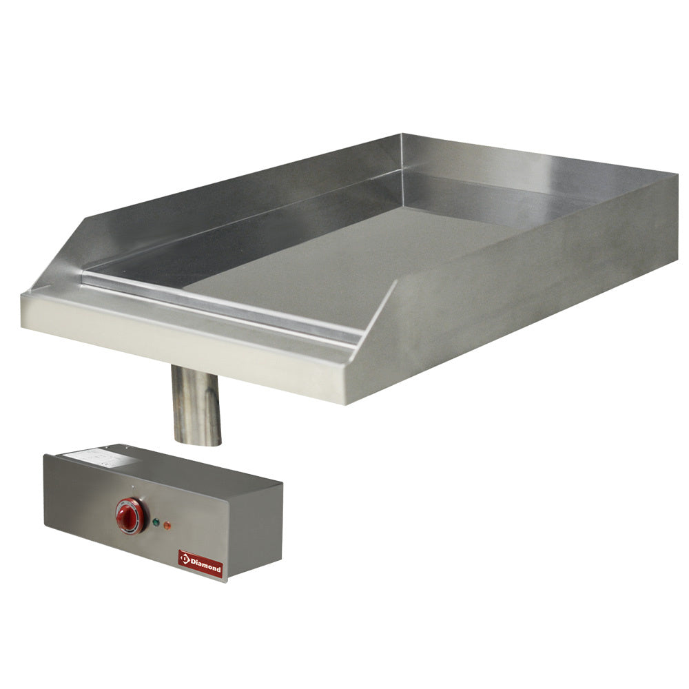 Diamond Smooth cooking plate, electric, chrome-plated, drop in - EDI/PLCD4