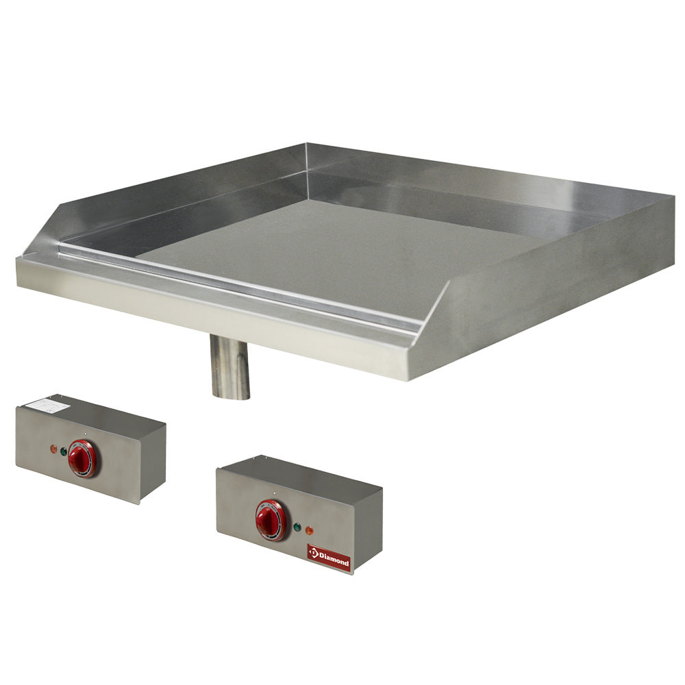 Diamond Smooth cooking plate, electric, chrome-plated, drop in - EDI/PLCD7