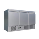 Empire 3 Door Stainless Steel Counter Prep Fridge - EMP-S903 Pizza Prep Counters - 3 Door Empire