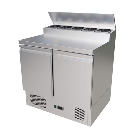 Empire Stainless Steel Two Door Open Top Pizza Prep Counter - PS200 Pizza Prep Counters - 2 Door Empire
