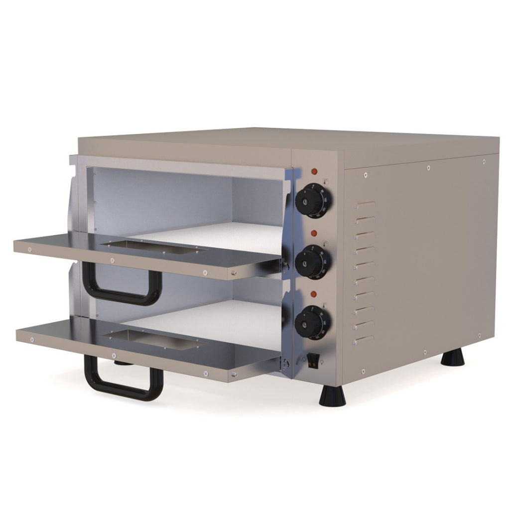 Empire Compact Twin Deck Electric Pizza Oven - EMP-PC-2M Twin Deck Pizza Ovens Empire