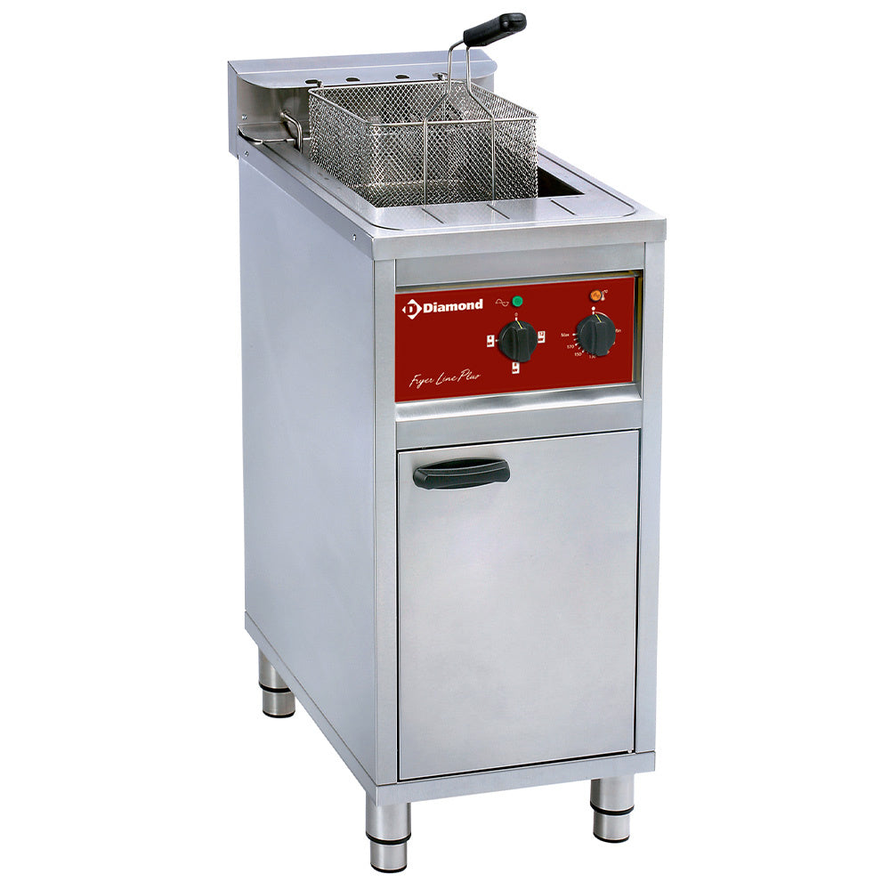 Diamond Electric fryer 16 lit. on undercarriage 4-8-12 Kw - FSM-16E/N