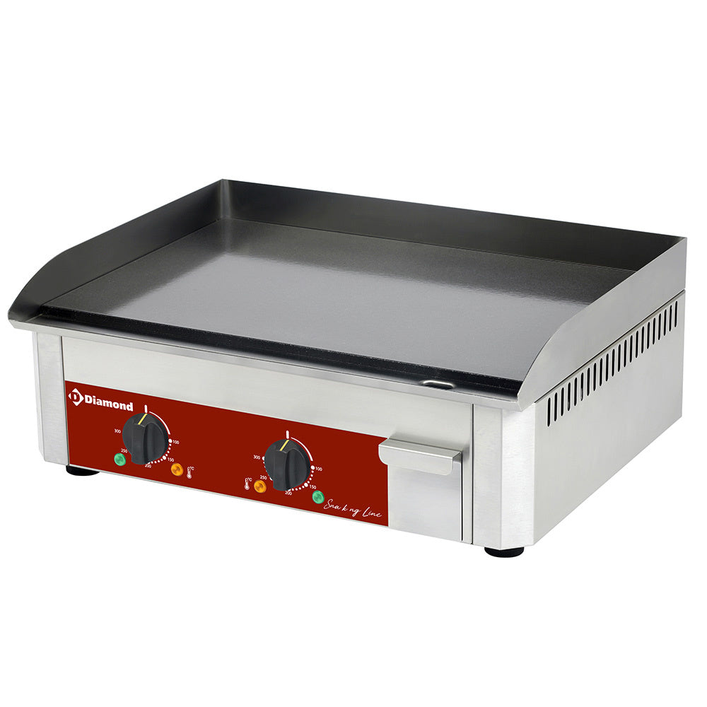 Diamond Electric griddle plate, double, enamelled surface - FTE-60/SS