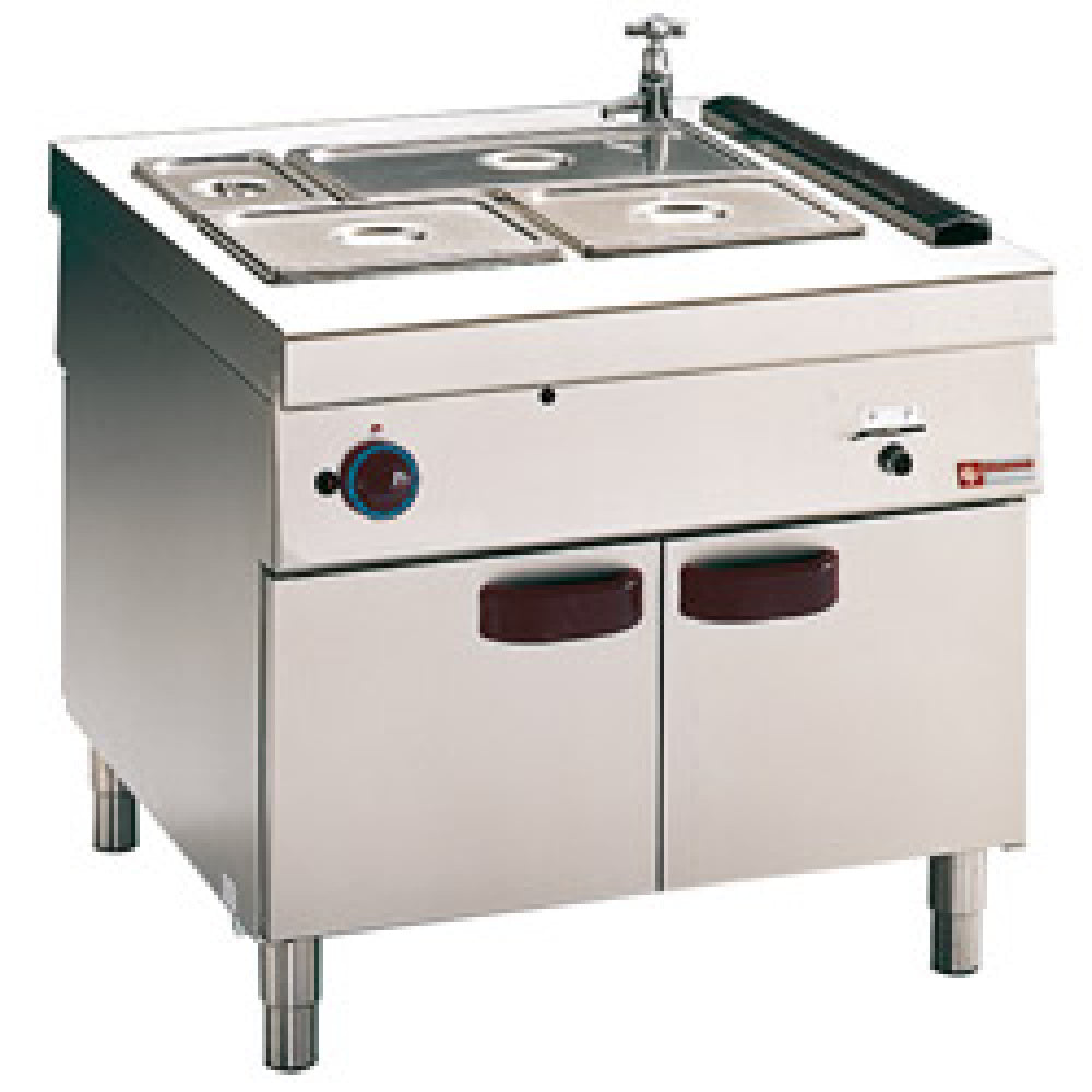 Diamond Gas-Bain-Marie 2 GN 1/1 + 2 GN 1/3, offener Schrank "Durchreiche" - G11/BMA9