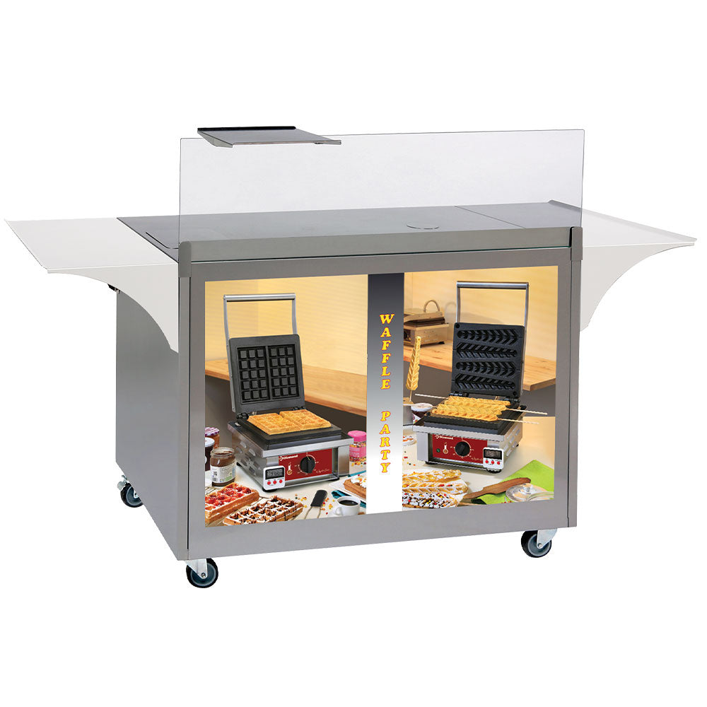 Diamond Stainless steel waffles cabinet, on wheels - GE-MRX