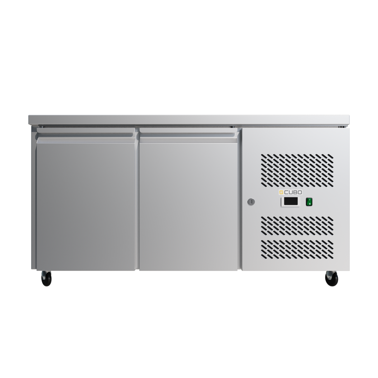 CUBO Preparation Workbench 282L - 2 Door Counter Fridge - Stainless Steel - 1360(W) x 700(D)mm - CS-GN2100TN