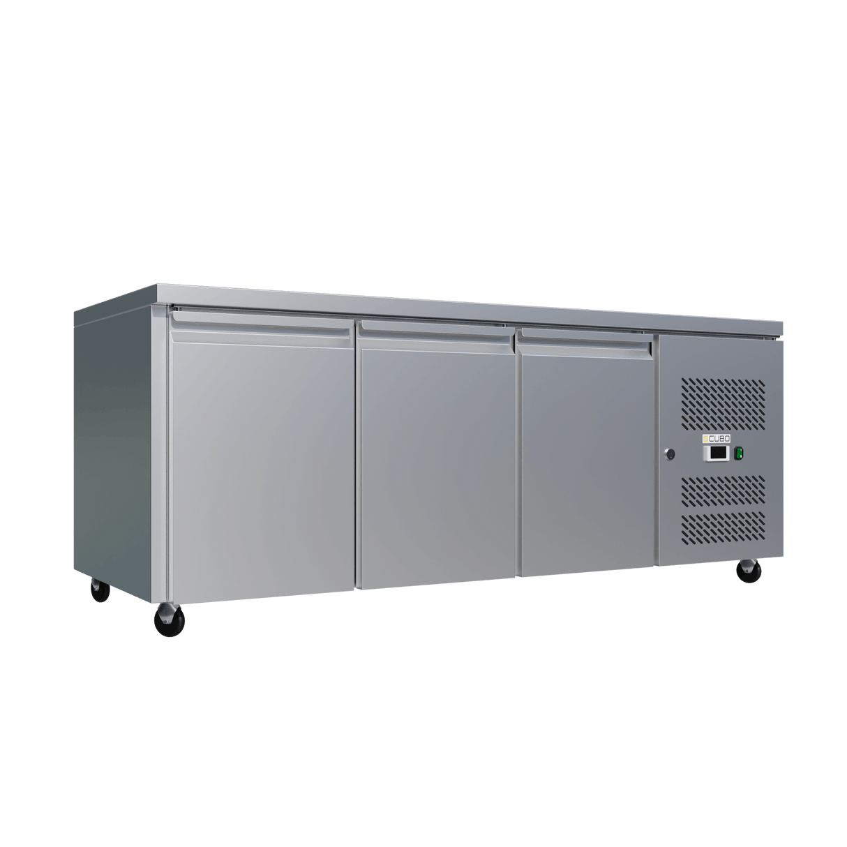 CUBO Vorbereitungswerkbank 417L - 3-türiger Thekenkühlschrank - Edelstahl - 1795(B) x 700(T)mm - CS-GN3100TN