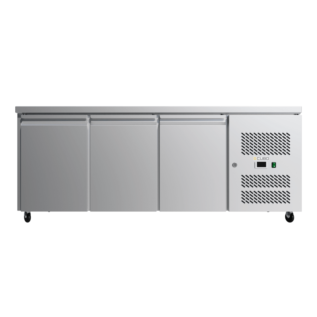 CUBO Vorbereitungswerkbank 417L - 3-türiger Thekenkühlschrank - Edelstahl - 1795(B) x 700(T)mm - CS-GN3100TN