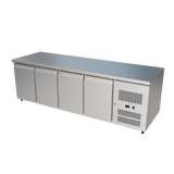 CUBO Vorbereitungswerkbank 553L - 4-türiger Thekenkühlschrank - Edelstahl - 2230(B) x 700(T)mm - CS-GN4100TN