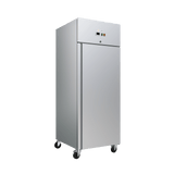 Cubo Koelkast 650L - Roestvrij Staal met LED-verlichting- 1 deur - 3x GN2/1 rooster - Ventilatorkoeling | CS-GN650TN