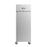 Cubo Koelkast 650L - Roestvrij Staal met LED-verlichting- 1 deur - 3x GN2/1 rooster - Ventilatorkoeling | CS-GN650TN