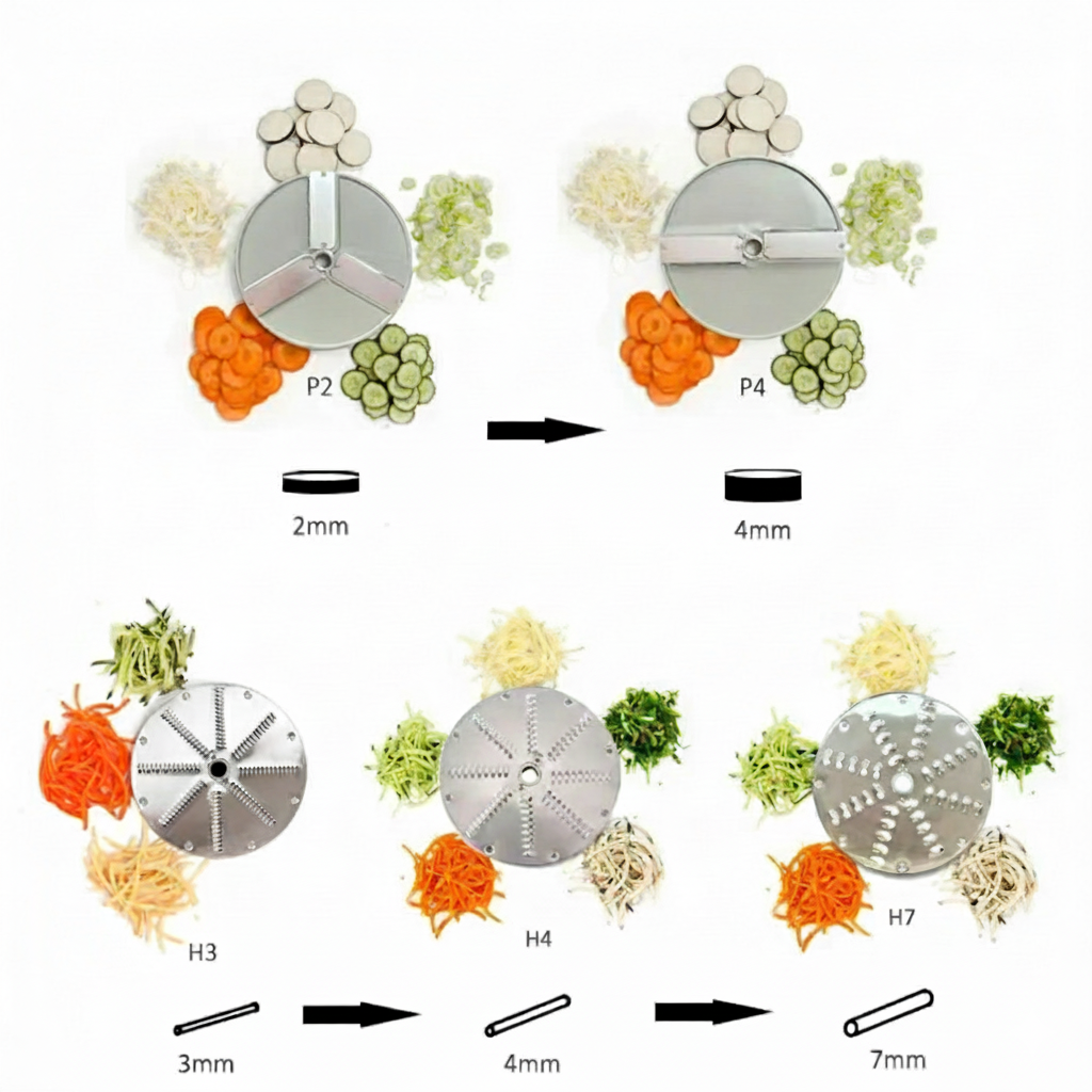 Cubo Groentesnijder elektrisch - hoge capaciteit - 5 GRATIS schijven inbegrepen - CS-VGM-007