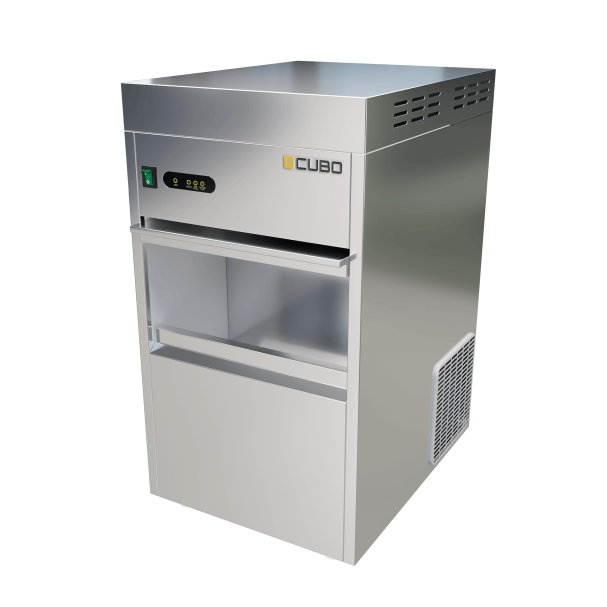 CUBO Eisflockenmaschine - Untertisch - 50 kg Leistung / 15 kg Vorrat - Schwerkraftablauf - CS-IF50