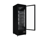 Cubo Gefrierschrank, 400 l, Schwarzer Innenraum mit LED-Beleuchtung, 1 Tür mit 5 Einlegeböden, Energieeffizient, CS-SU6B