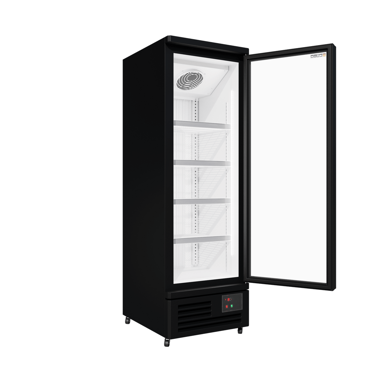 Cubo Vriezer 400L - Wit interieur met LED-verlichting - 1 deur met 5 planken - Energiezuinig - CS-SU6W