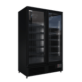 Cubo Gefrierschrank, 810 l, Schwarzer Innenraum mit LED-Beleuchtung, 2 Türen mit 10 Einlegeböden, Energieeffizient, CS-SU13B