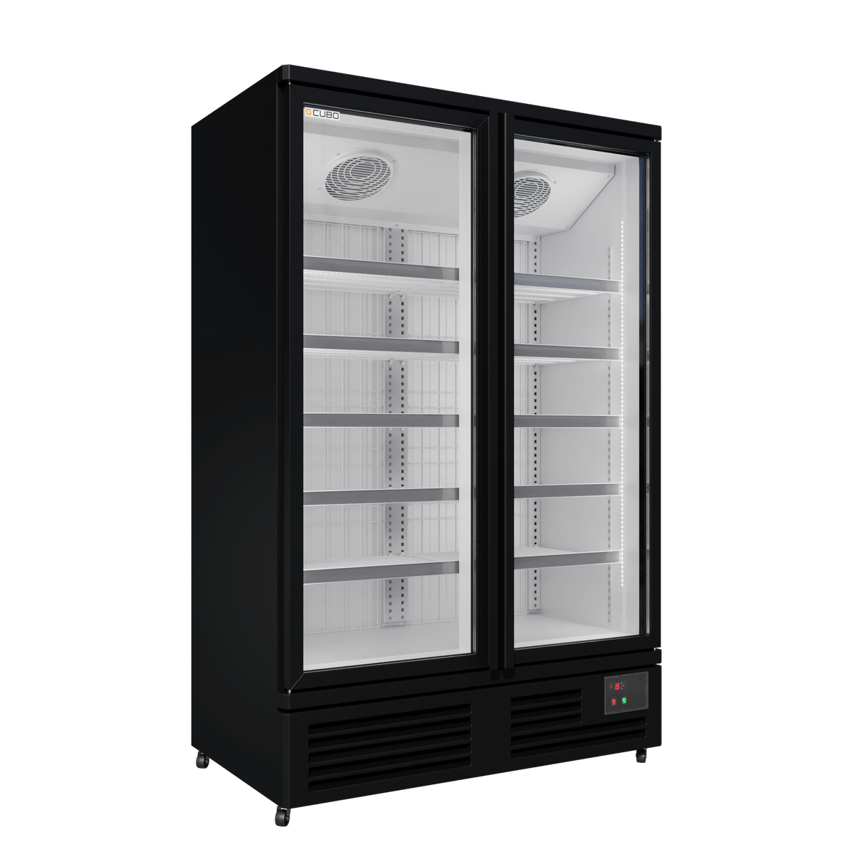 Cubo Gefrierschrank, 810 l, Schwarzer oder weißer Innenraum mit LED-Beleuchtung, 2 Türen mit 10 Einlegeböden, Energieeffizient, CS-SU13W