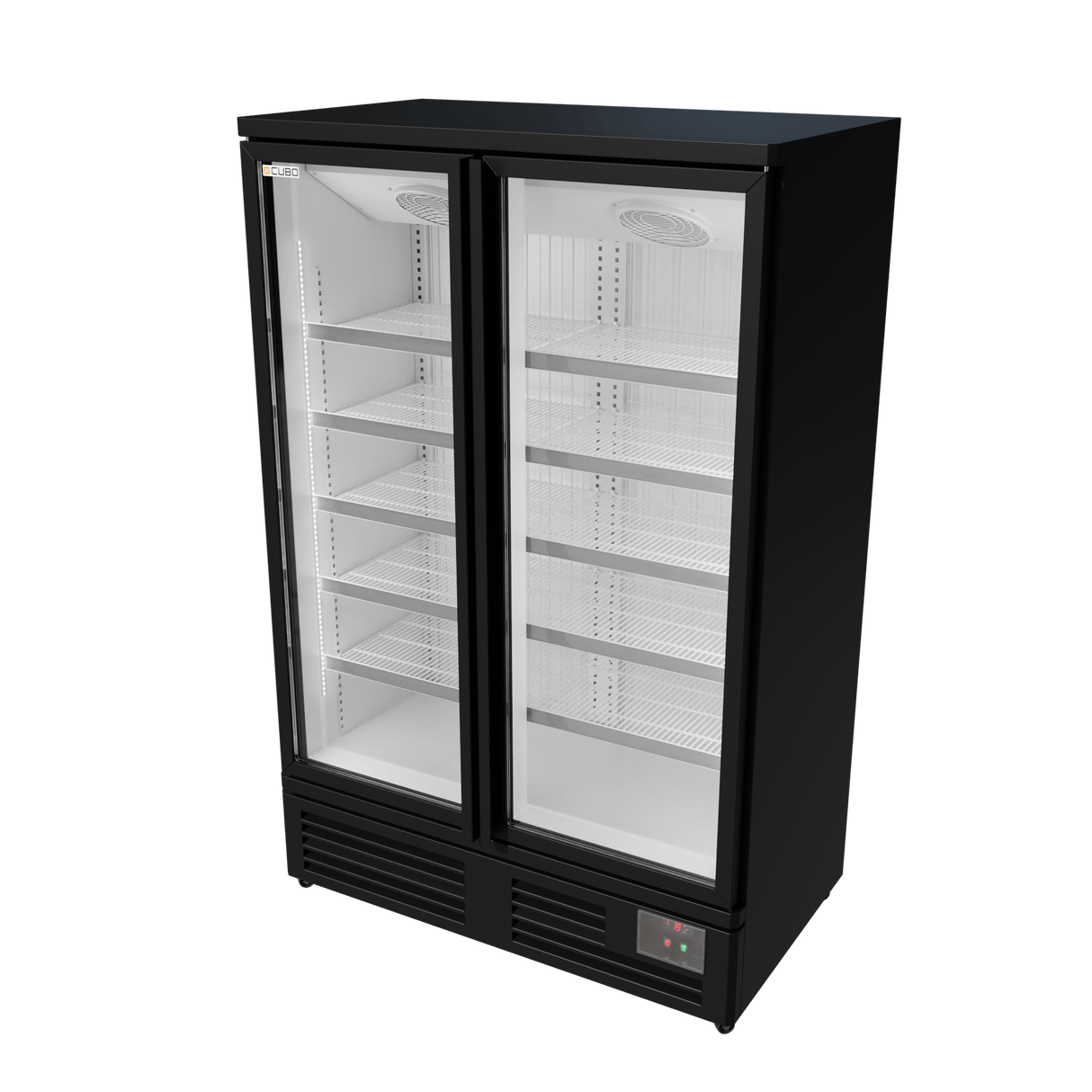 Cubo Gefrierschrank, 810 l, Schwarzer oder weißer Innenraum mit LED-Beleuchtung, 2 Türen mit 10 Einlegeböden, Energieeffizient, CS-SU13W