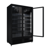 Cubo Gefrierschrank, 810 l, Schwarzer Innenraum mit LED-Beleuchtung, 2 Türen mit 10 Einlegeböden, Energieeffizient, CS-SU13B