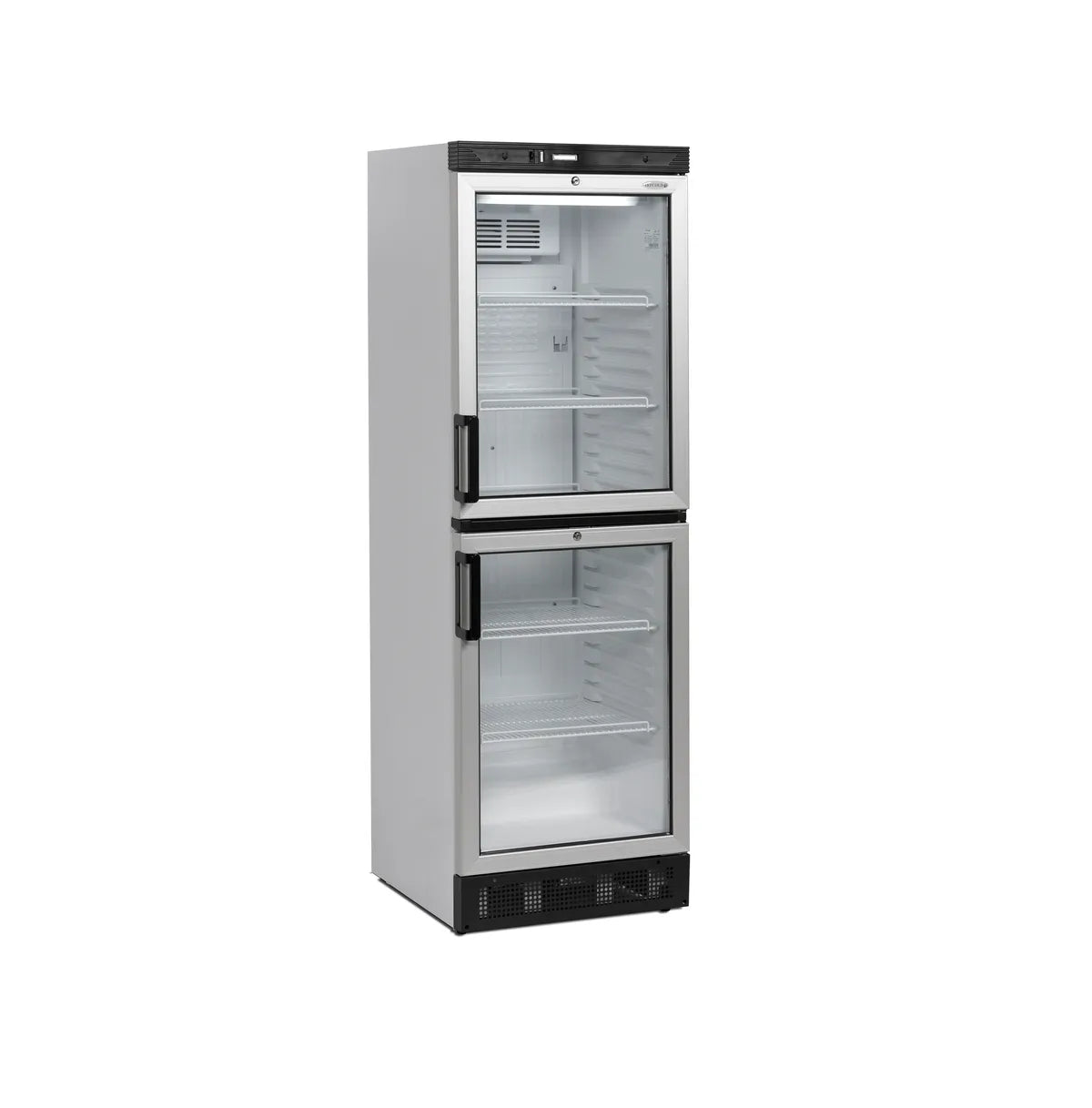 TEFCOLD Glass Display Fridge - 2 Verticle Doors - Reversible Doors - Bottles 330 ml pcs 210 - FS2380