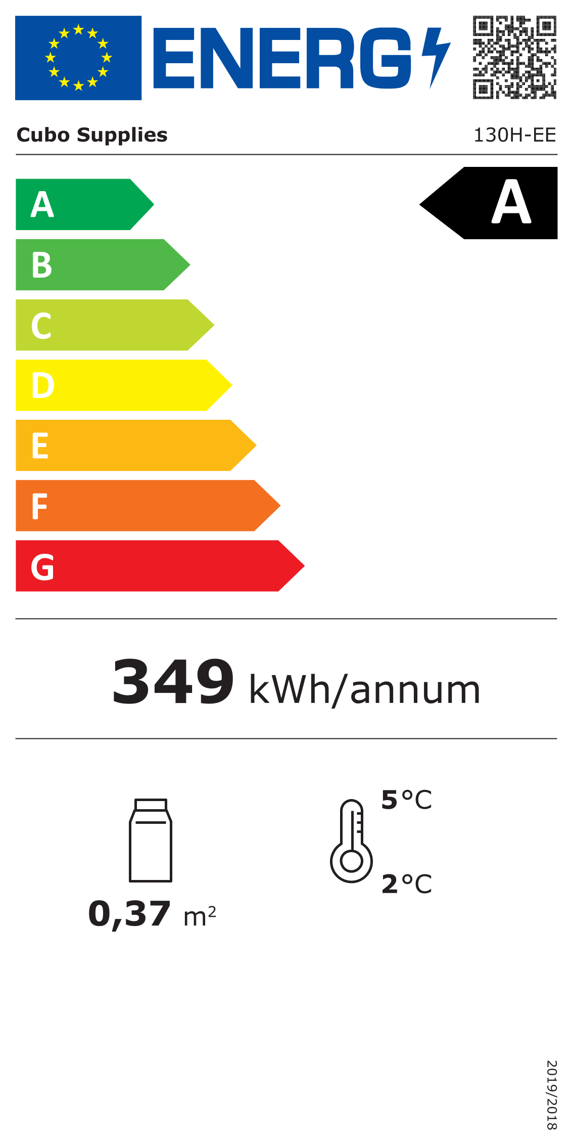 Cubo Barkühlschrank 133L - 1 Glastür- Abschließbar - 72 Flaschen - Energieeffizient - CS-130H-EE