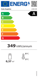 Cubo Barkühlschrank 133L - 1 Glastür- Abschließbar - 72 Flaschen - Energieeffizient - CS-130H-EE