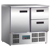 Polar 1 Door and 2 Drawer Counter Fridge 240Ltr - U637 Refrigerated Counters - Single Door Polar