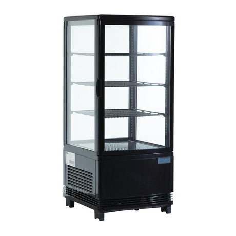 Polar Chilled Display Cabinet Black 68 Ltr - G211 Refrigerated Floor Standing Display Polar