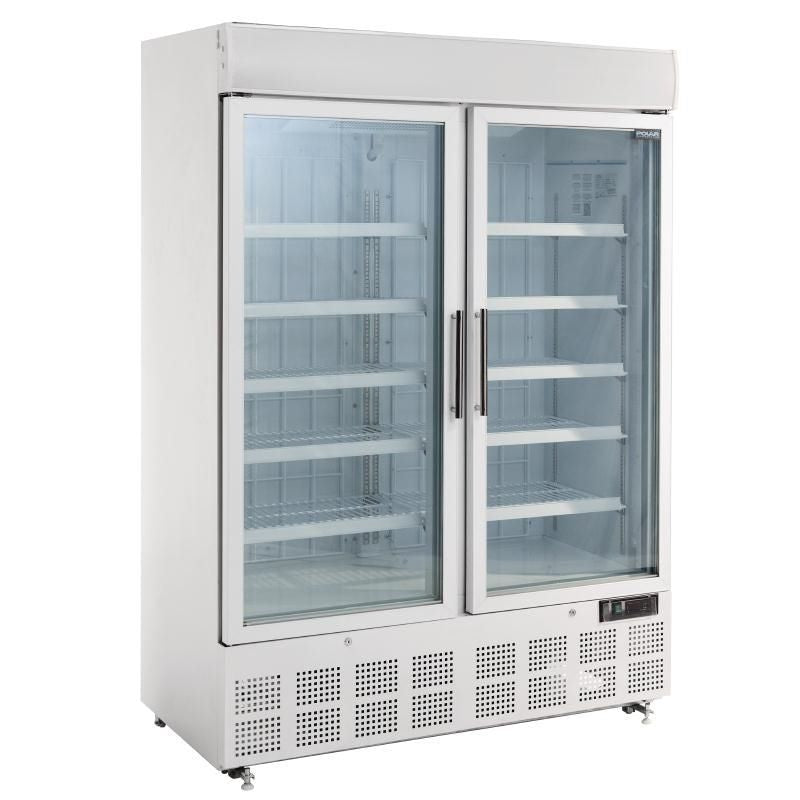 Polar Display Freezer with Light Box 920Ltr - GH507 Upright Glass Door Freezers Polar