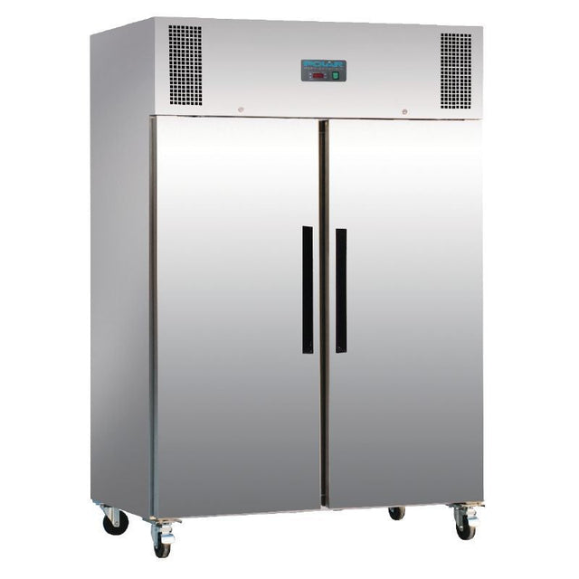 Polar Double Door Freezer Stainless Steel 1200Ltr - G595 Refrigeration Uprights - Double Door Polar