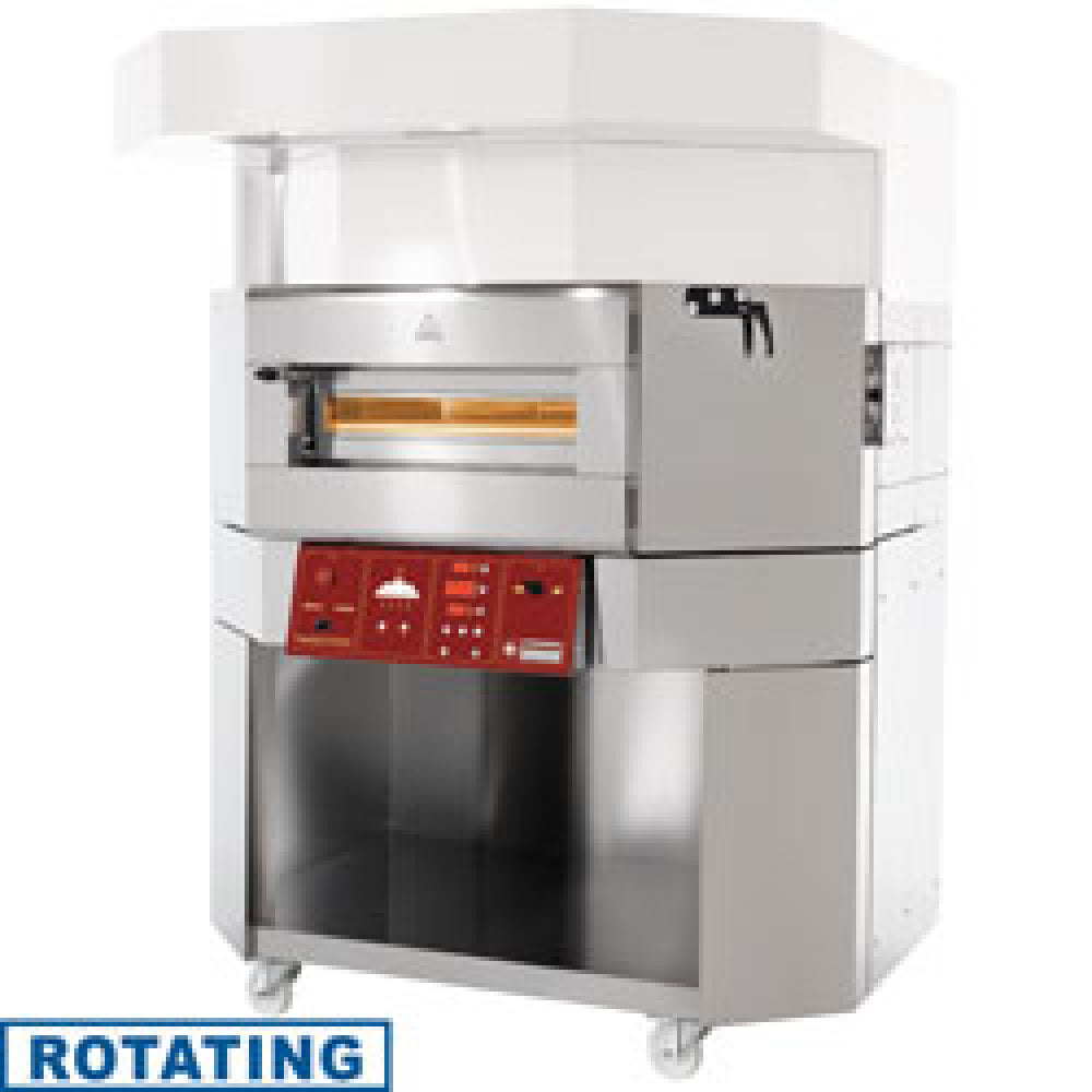 Diamond Elektrischer rotierender Pizzaofen, Ø 1400 mm, Brett auf Rädern - RED10/35-DP