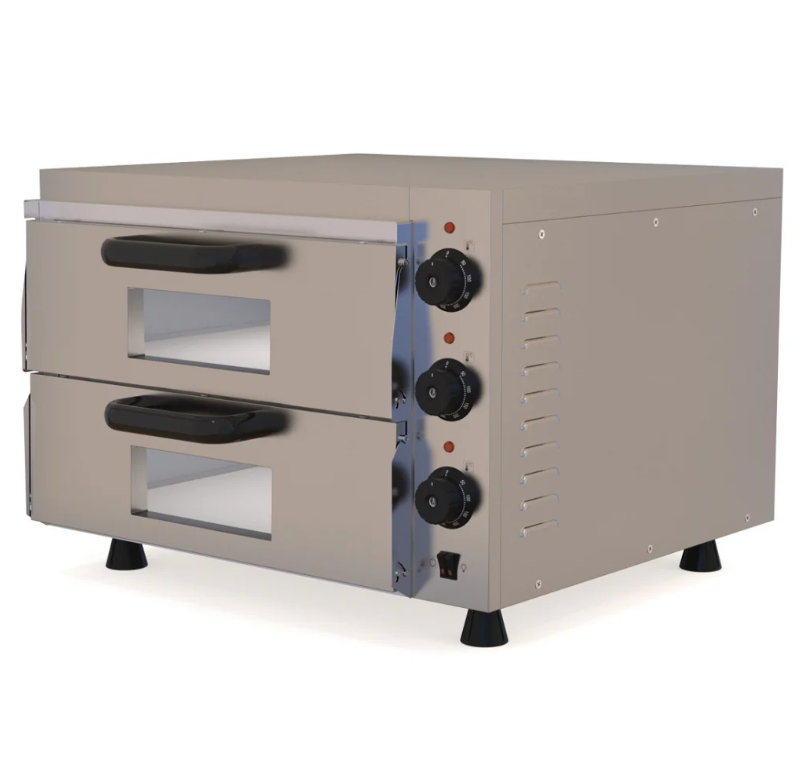 CUBO Twin Deck Pizzaoven 2 x 500x500mm Kamers CS-PC-2L