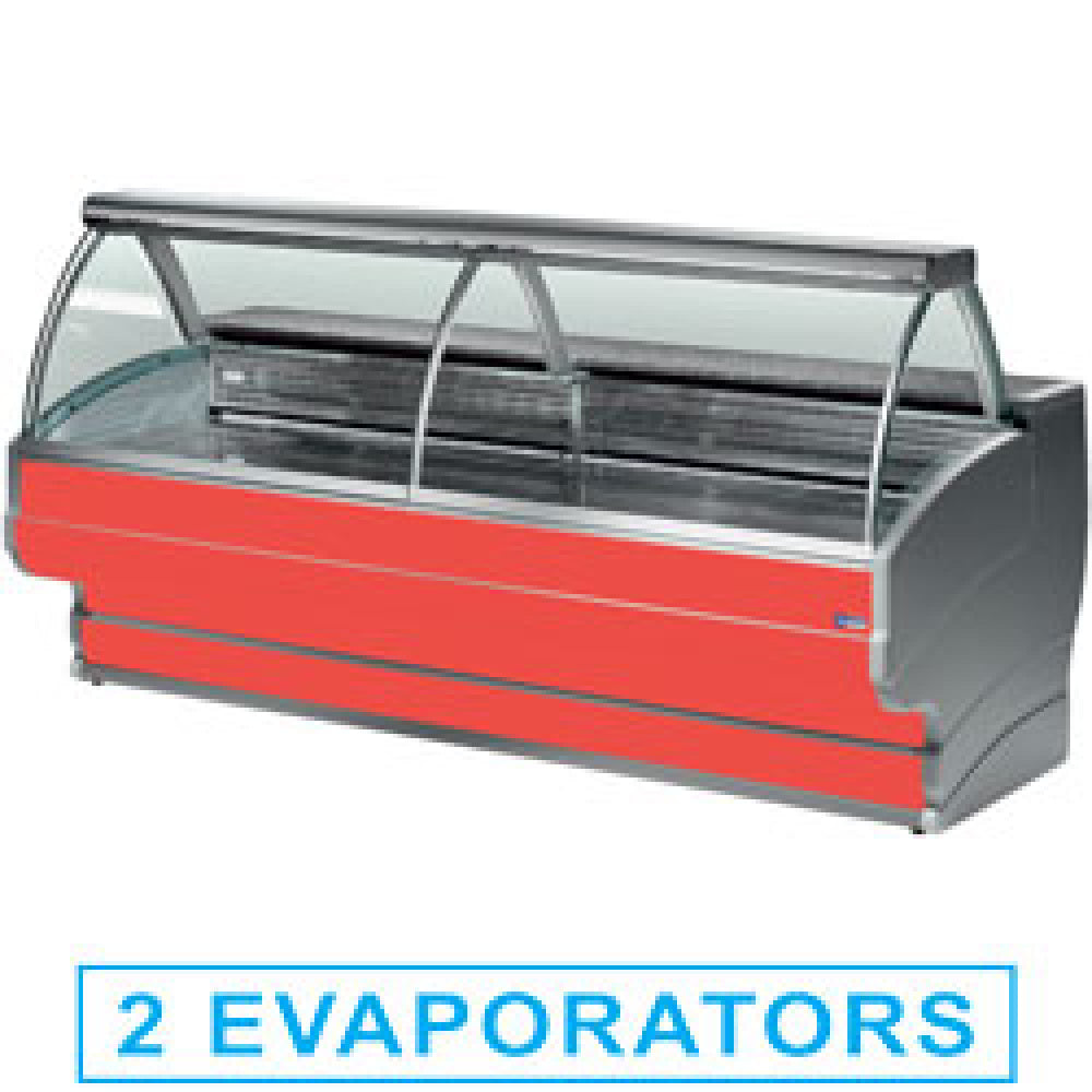 Diamond Koelvitrines, gebogen glas met opbergruimte - TO35/B1