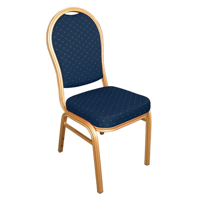 Bolero Aluminium Arched Back Banquet Chairs Blue (Pack of 4) - U526 Banquet Chairs Bolero