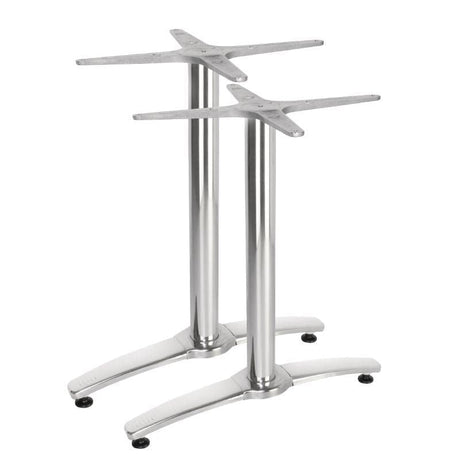 Bolero Aluminium Twin Leg Table Base - GH985 Mix and Match Table Tops and Bases Bolero