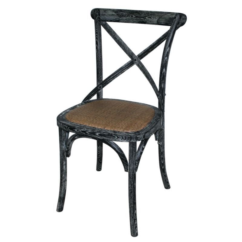 Bolero Black Wooden Dining Chairs with Backrest (Pack of 2) - GG654 Chairs Bolero