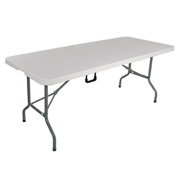 Bolero Centre Folding Utility Table White 6ft - L001 Folding Utility Furniture Bolero