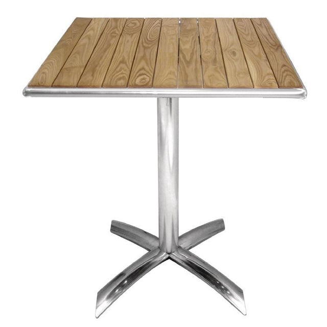 Bolero Flip Top Bistro Table Square Ash 600mm - GK991 Tables Bolero