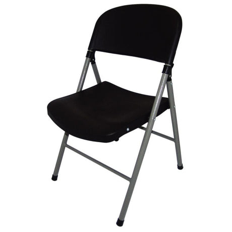 Bolero Foldaway Utility Chair Black (Pack of 2) - CE693 Folding Utility Furniture Bolero