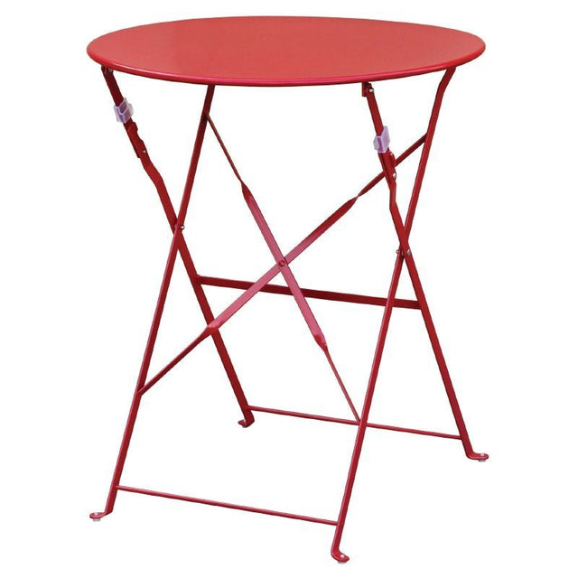 Bolero Red Pavement Style Steel Table - GH560 Tables Bolero