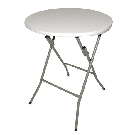 Bolero Round Folding Table White 600mm (Single) - CA998 Dining Furniture Bolero