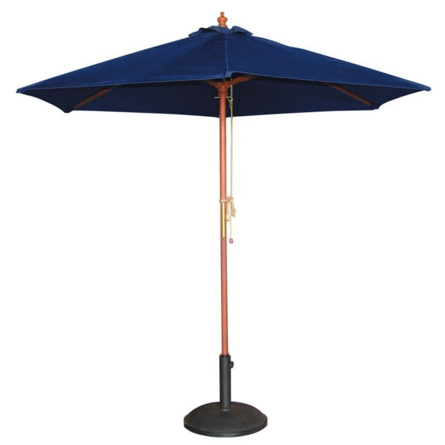 Bolero Round Parasol 2.5m Diameter Navy Blue - GG496 Parasols and Sunloungers Bolero