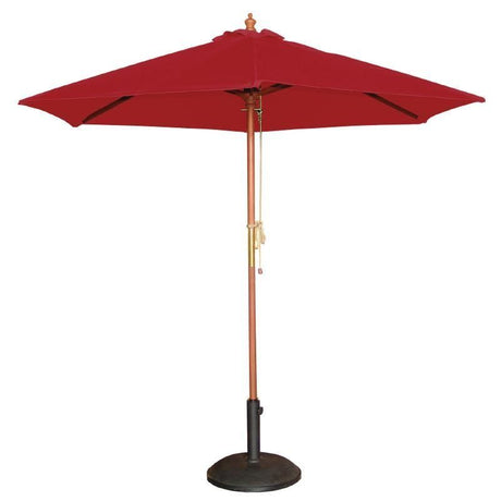 Bolero Round Parasol 3m Diameter Red - GL305 Parasols and Sunloungers Bolero