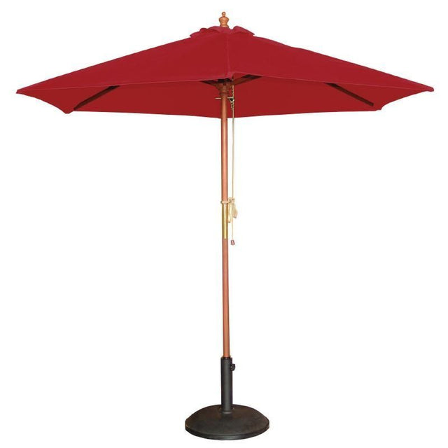 Bolero Round Parasol 3m Diameter Red - GL305 Parasols and Sunloungers Bolero