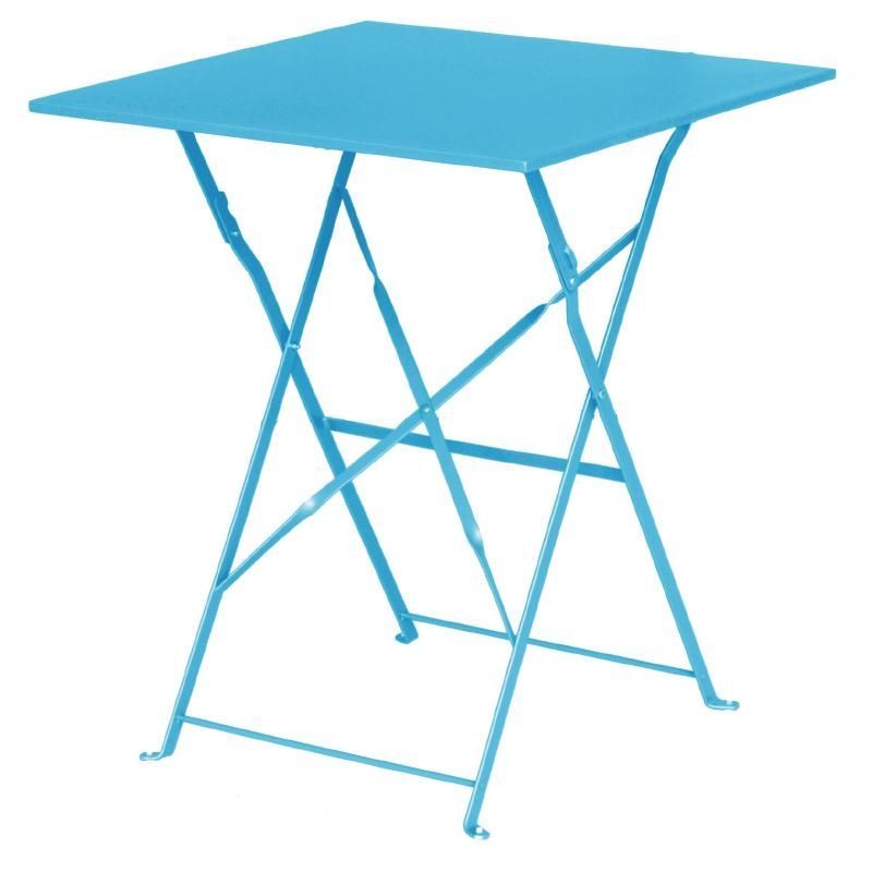 Bolero Seaside Blue Pavement Style Steel Table Square - GK985 Tables Bolero