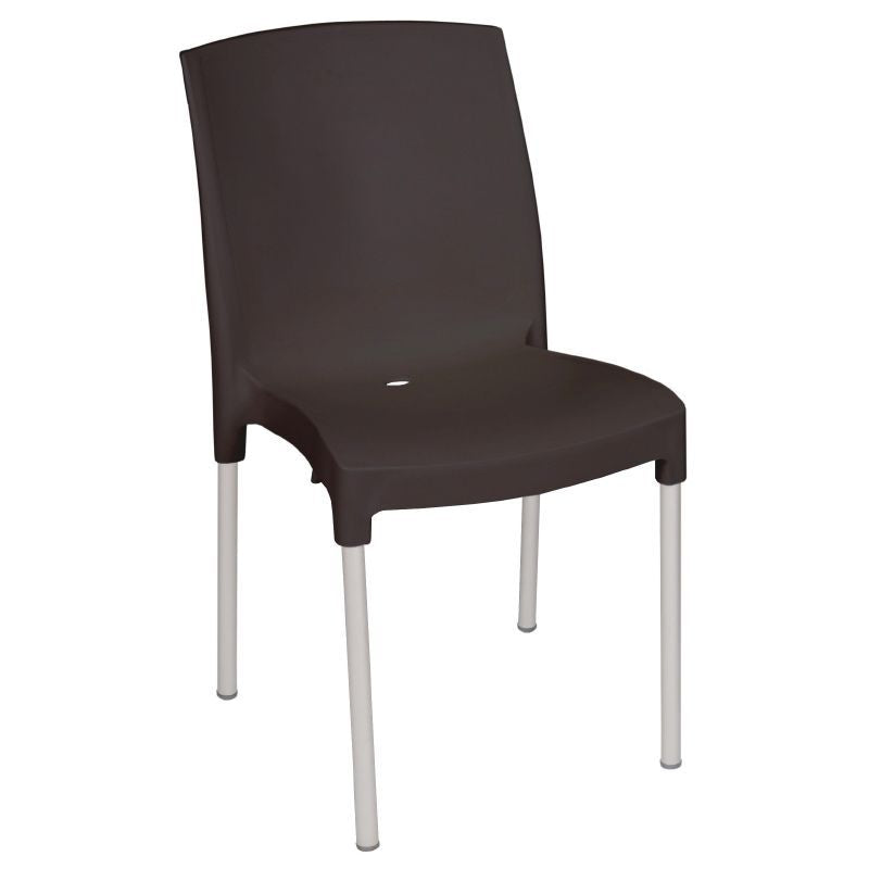 Bolero Stacking Bistro Side Chairs Black (Pack of 4) - GJ976 Chairs Bolero