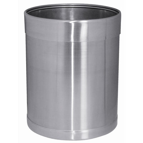 Bolero Stainless Steel Waste Paper Bin - CF130 Bedroom and Bathroom Bins Bolero