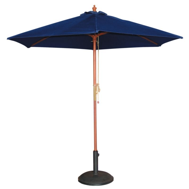 Bolero Tall Round Parasol 2.5m Diameter Navy Blue - GG497 Parasols and Sunloungers Bolero